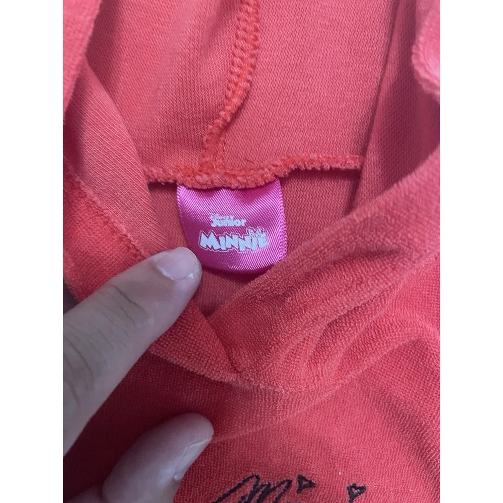 Minnie Mouse Red Hooded Ears Terrycloth Coverup Disney Junior Swim Dress Size 6